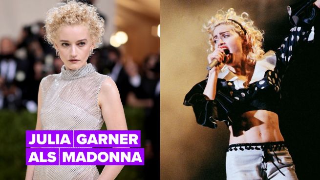 go to Julia Garner verkörpert Madonna in deren Filmbiografie